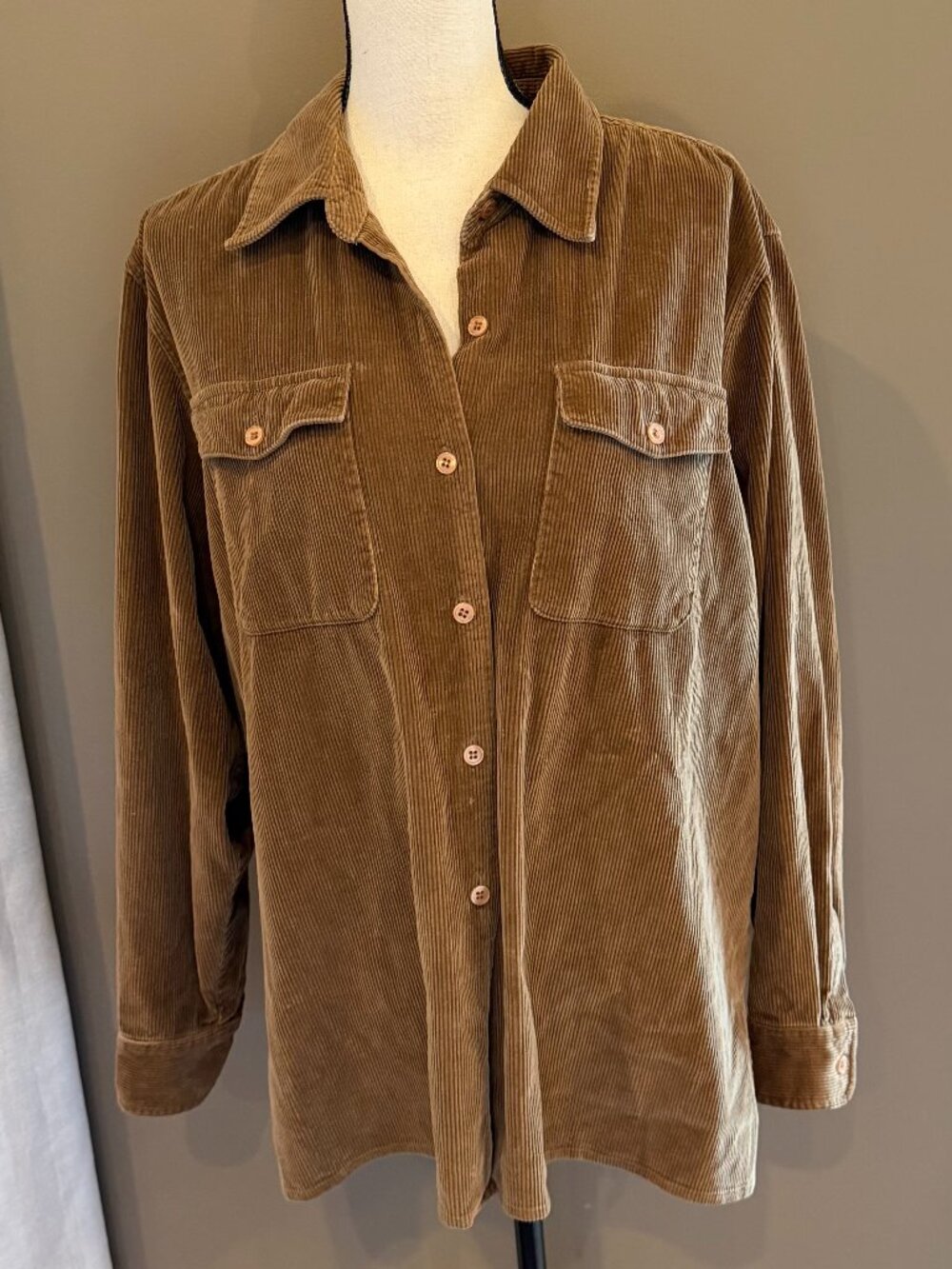 Vintage Women's Western Brown Corduroy Western Boho, Size Large